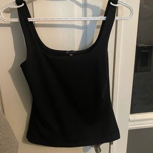 Dynamite Basic Black Tank Thick Comfy Fabric Square Neckline EUC